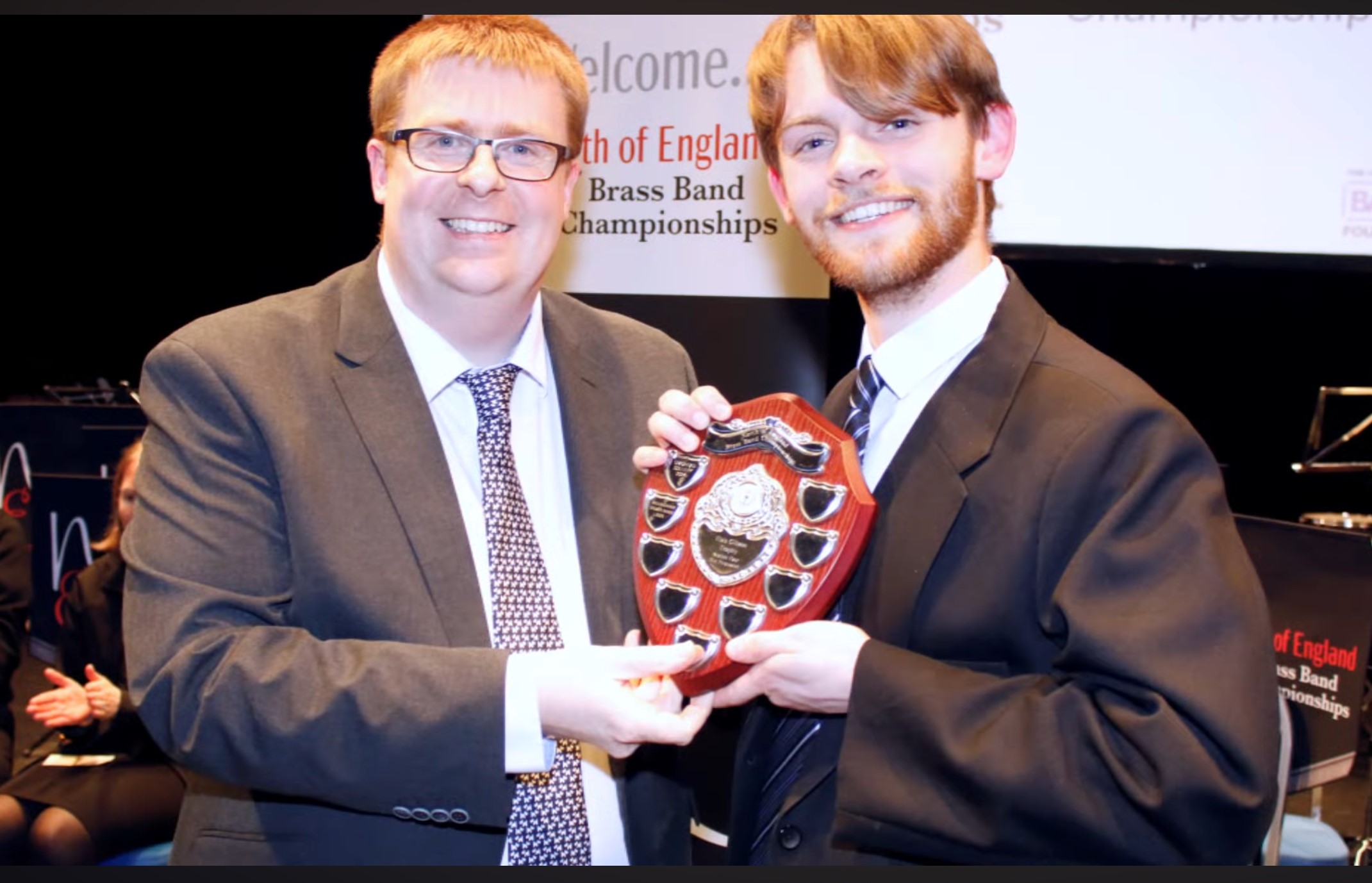 Tom (pictured)& Ross win best percussion 2026 North of England contest in Durham